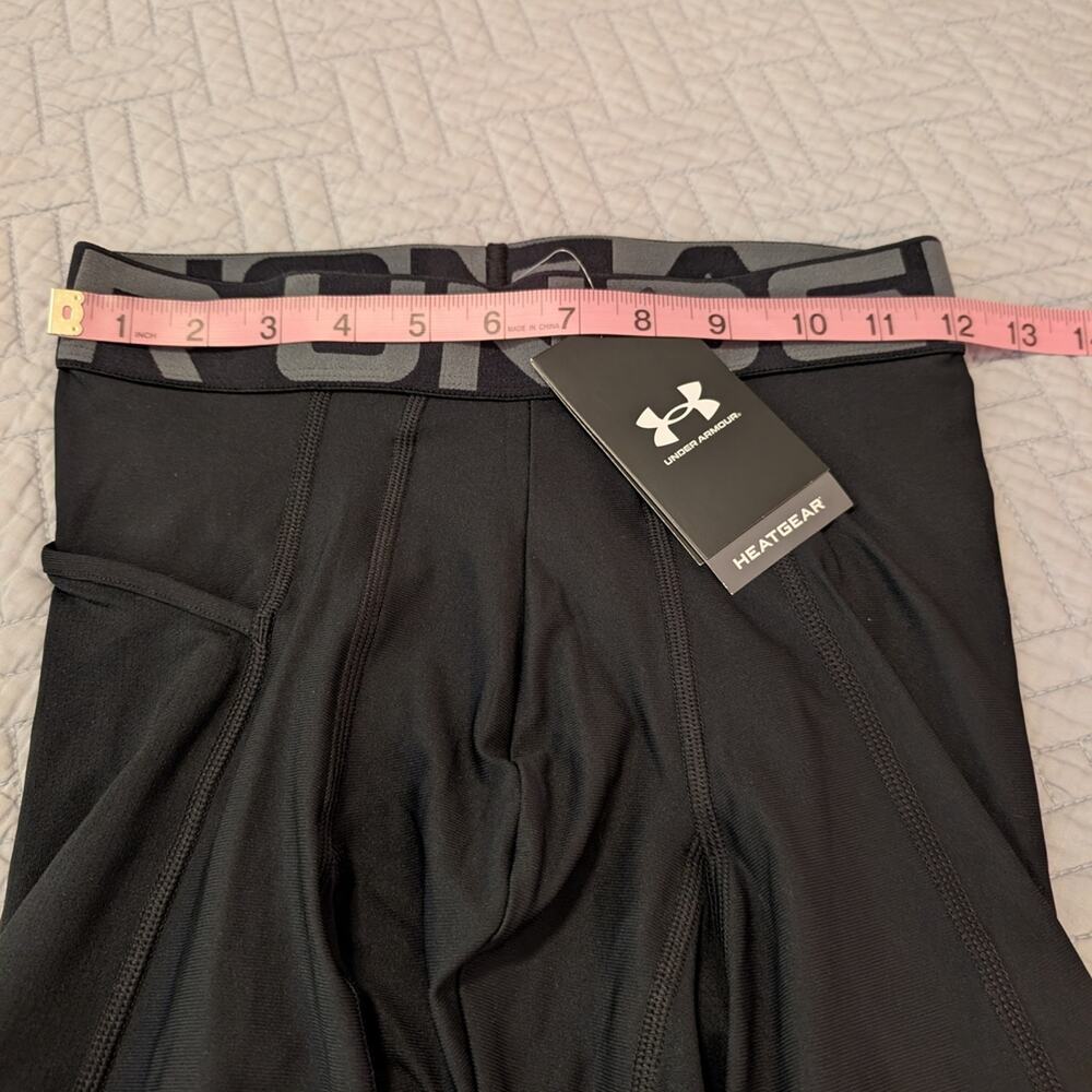 NWT Under Armour Men's Compression Shorts S Black HeatGear 6" Shorts (0291) - Picture 4 of 13